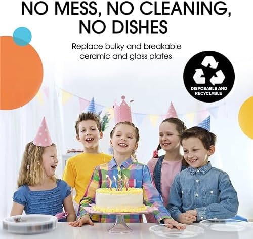 7 in. Clear Plastic Plates | 50 Count