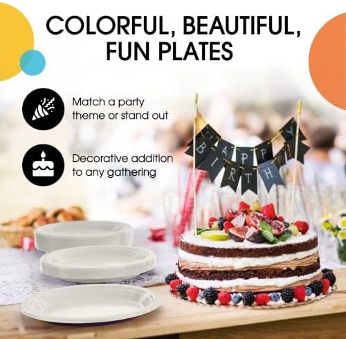 9 in. Ivory Plastic Plates | 50 Count