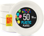 10 in. Ivory Plastic Plates | 50 Count