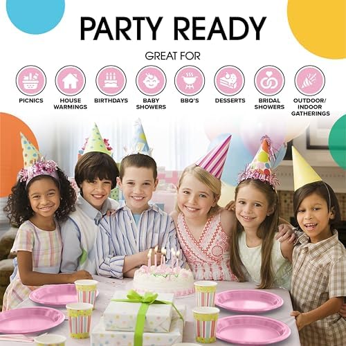 10 in. Pink Plastic Plates | 50 Count