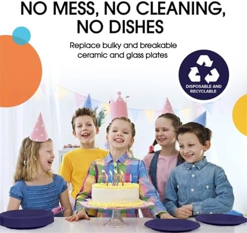 9 in. Navy Plastic Plates | 50 Count