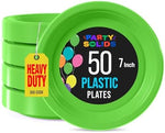 7 in. Lime Green Plastic Plates | 50 Count