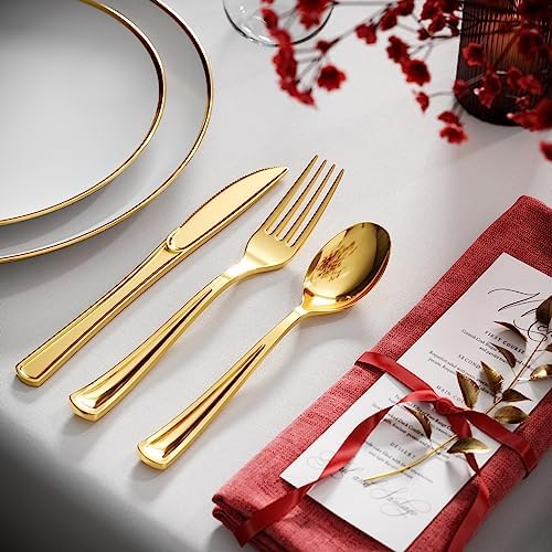 Exquisite Gold Classic Cutlery Combo | 120 Knives,120 Spoons, 240 Forks