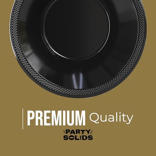 12 Oz. Black Plastic Bowls | 50 Count