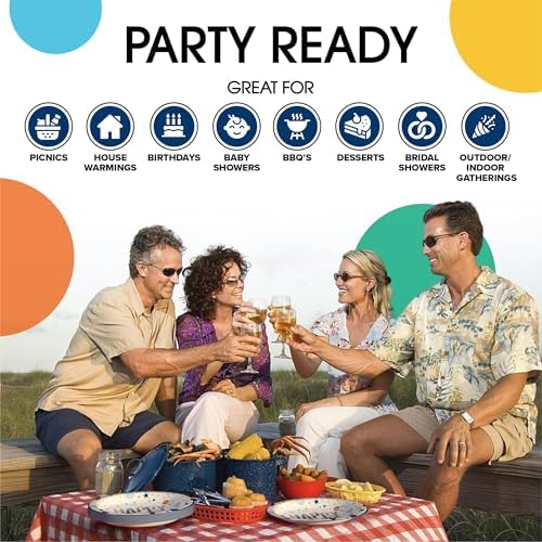 7 in. Blue Birthday Print Paper Plates | Case of 20 (1000 Ct.)
