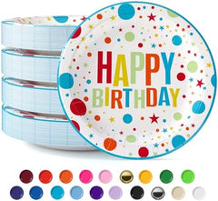 7 in. Birthday Print Paper Plates | Case of 20 (1000 Ct.)