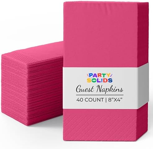 Cerise Guest Towel Napkins | 8 in. x 4 in. | 40 Ct.