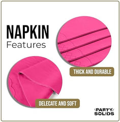 Cerise Guest Towel Napkins | 8 in. x 4 in. | 40 Ct.