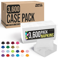 White Beverage Napkins | 4.75 in. x 4.75 in. | Case of 3600