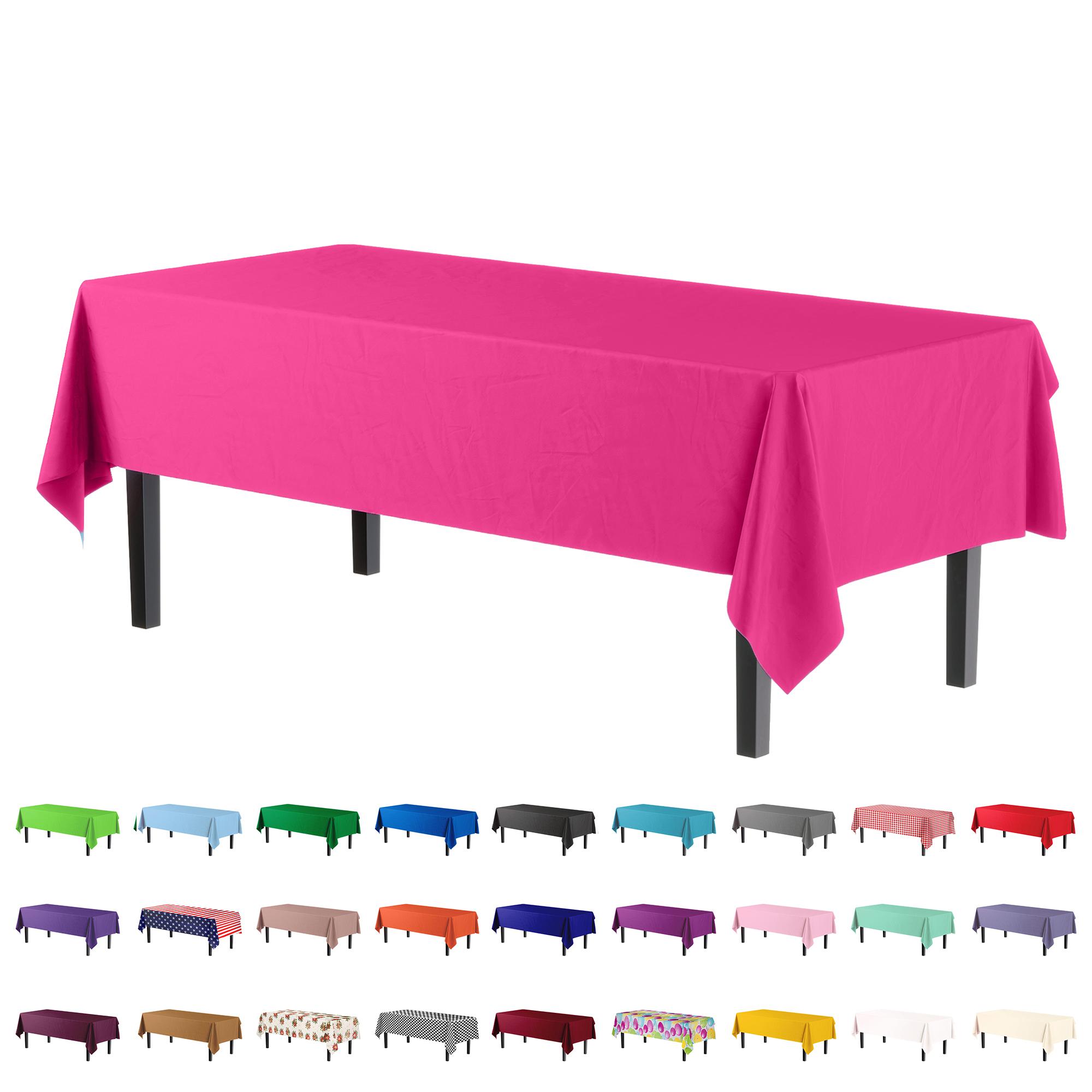 Cerise Plastic Table Cover