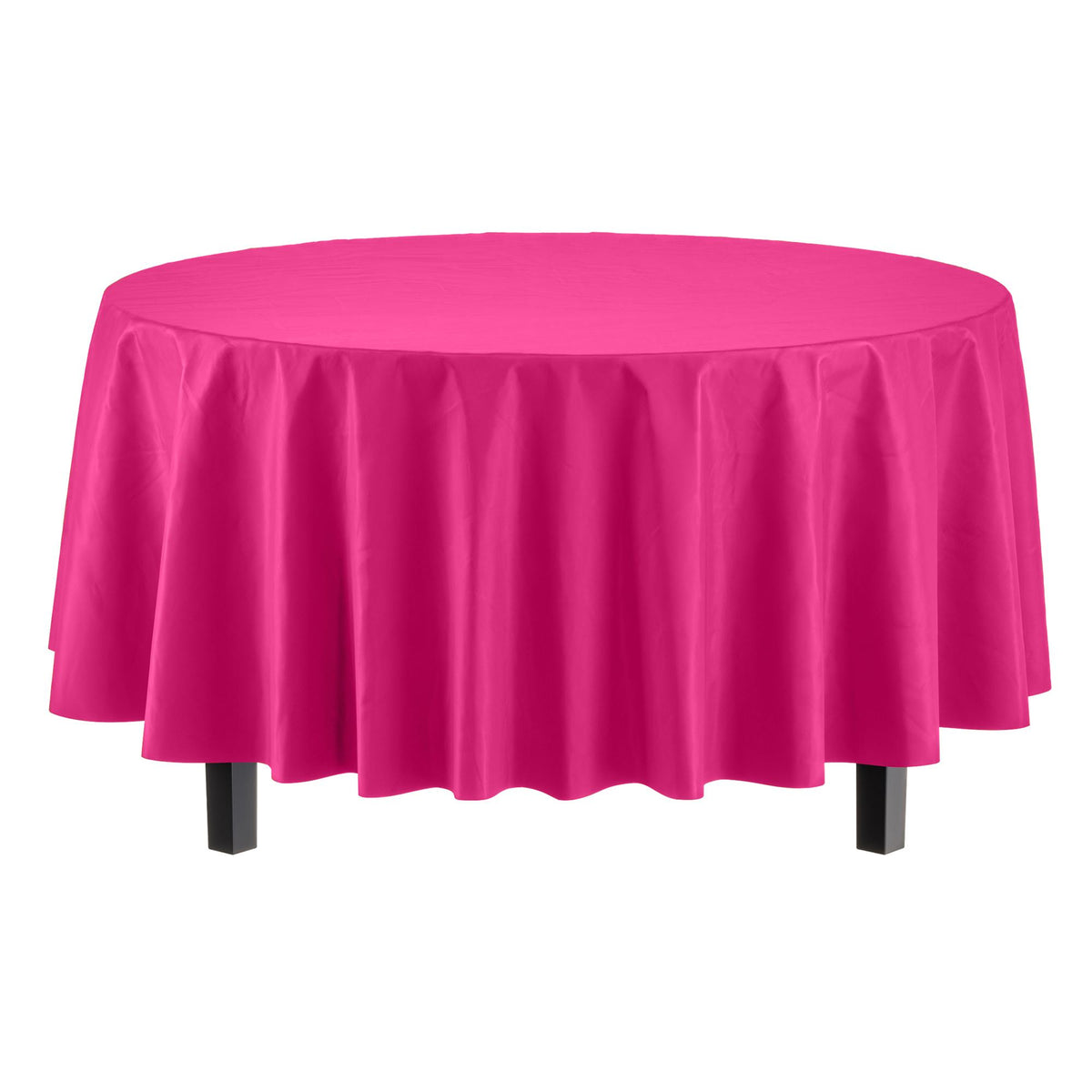 Cerise Round Plastic Table Cover