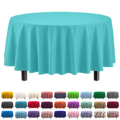 Round Aqua Blue Table Cover