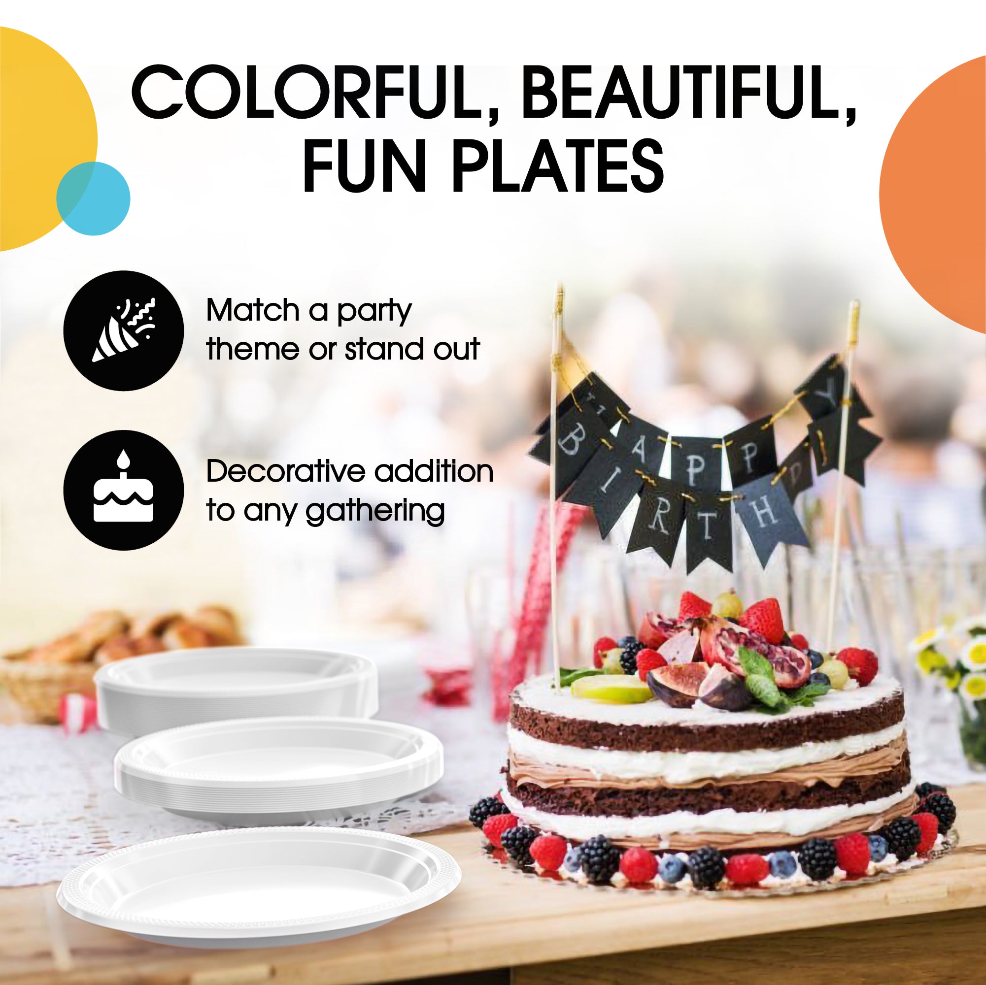 7 in. White Plastic Plates | Case of 600