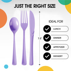 Lavender Cutlery Combo Pack | 24 Count
