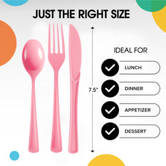 Pink Cutlery Combo Pack | 24 Count