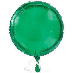 18 inch Festive Green round foil balloon