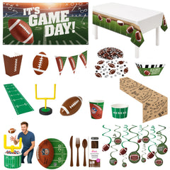 141 Pcs Football Deluxe Birthday Party Kit - For 8 Guests