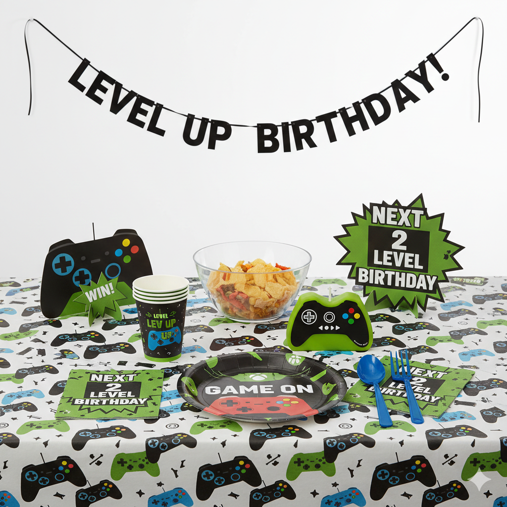 67 Pcs Game on Party Kit - For 8 Guests