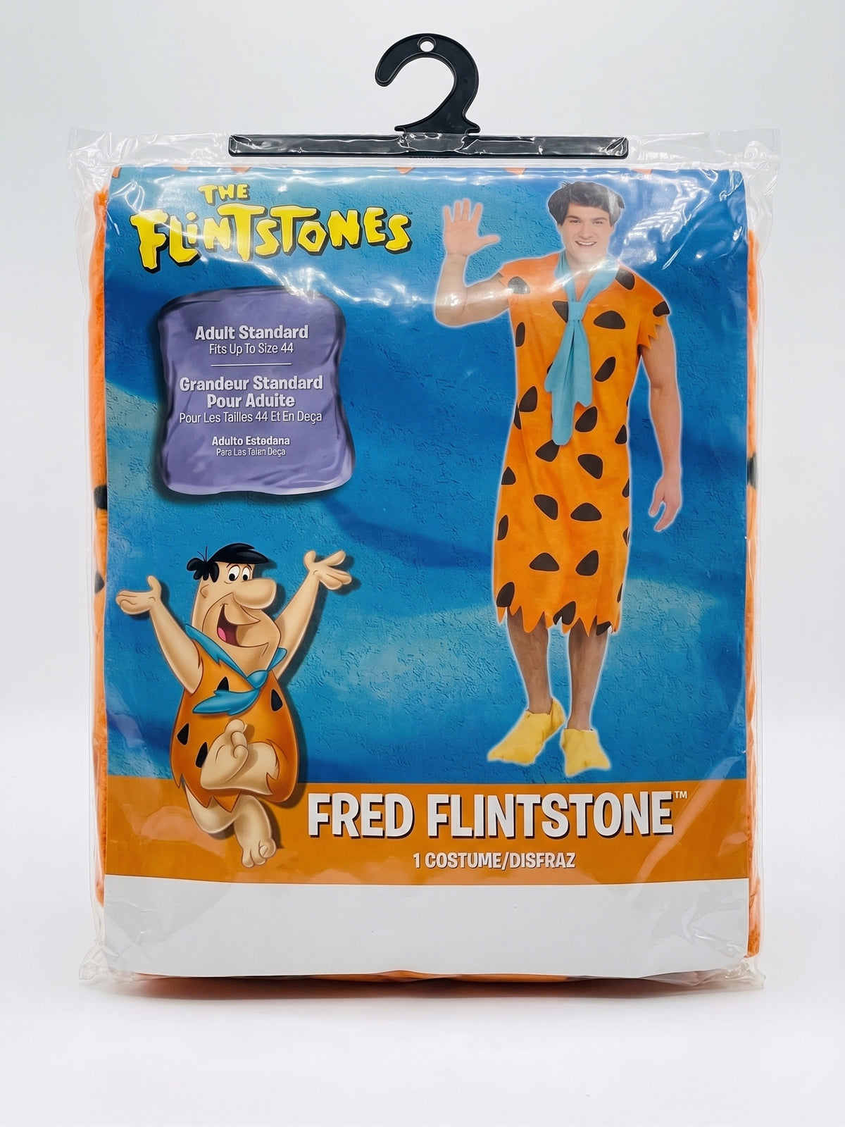 Fred Flintstone Halloween Costume for Adults - Adult Standard (Up to Size 44)
