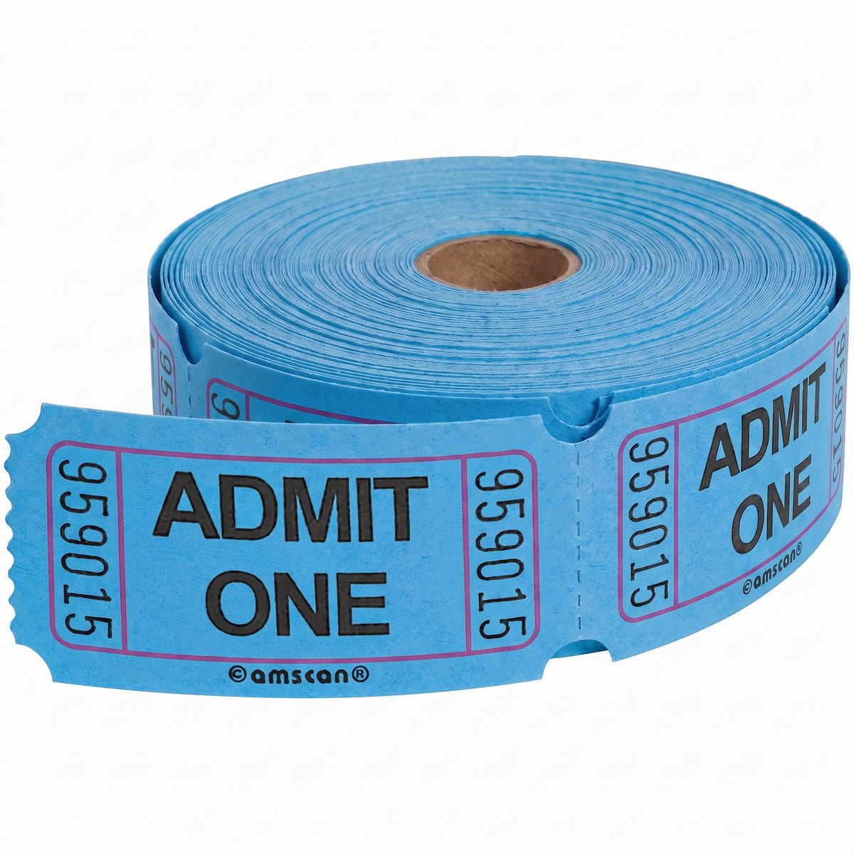 Blue "Admit One" Ticket Roll - 1000 Pairs