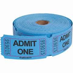 Blue "Admit One" Ticket Roll - 1000 Pairs