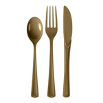 Heavy Duty Gold Cutlery Combo - 7.5 in. - 24 Count