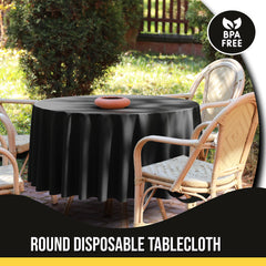 Premium 60" Round Black Table Cover