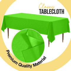 Premium Lime Green Plastic Table Cover | 54 in. x 108 in.