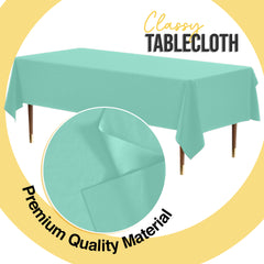 Premium Mint Plastic Table Cover | 54 in. x 108 in.