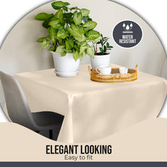 Premium Square Ivory Table Cover 52" x 52" | 1 Pack