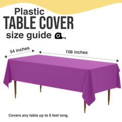 Premium Magenta Plastic Table Cover | Case of 96 | 54 in. x 108 in.
