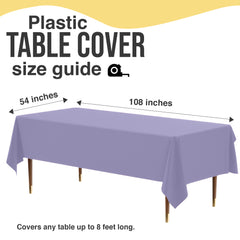 Premium Lavender Plastic Table Cover | 54 in. x 108 in.