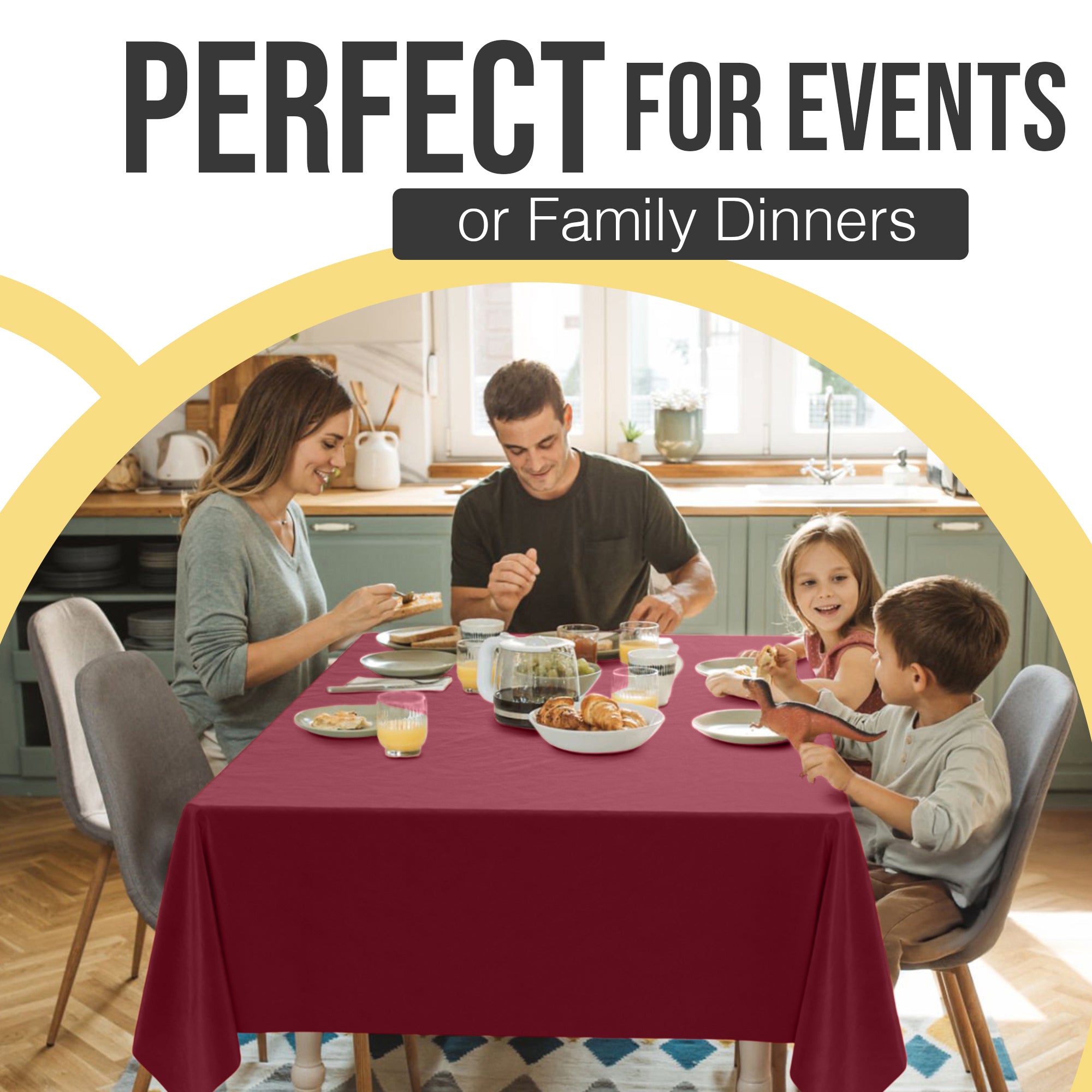 Premium Burgundy Plastic Table Cover | 54 in. x 108 in.