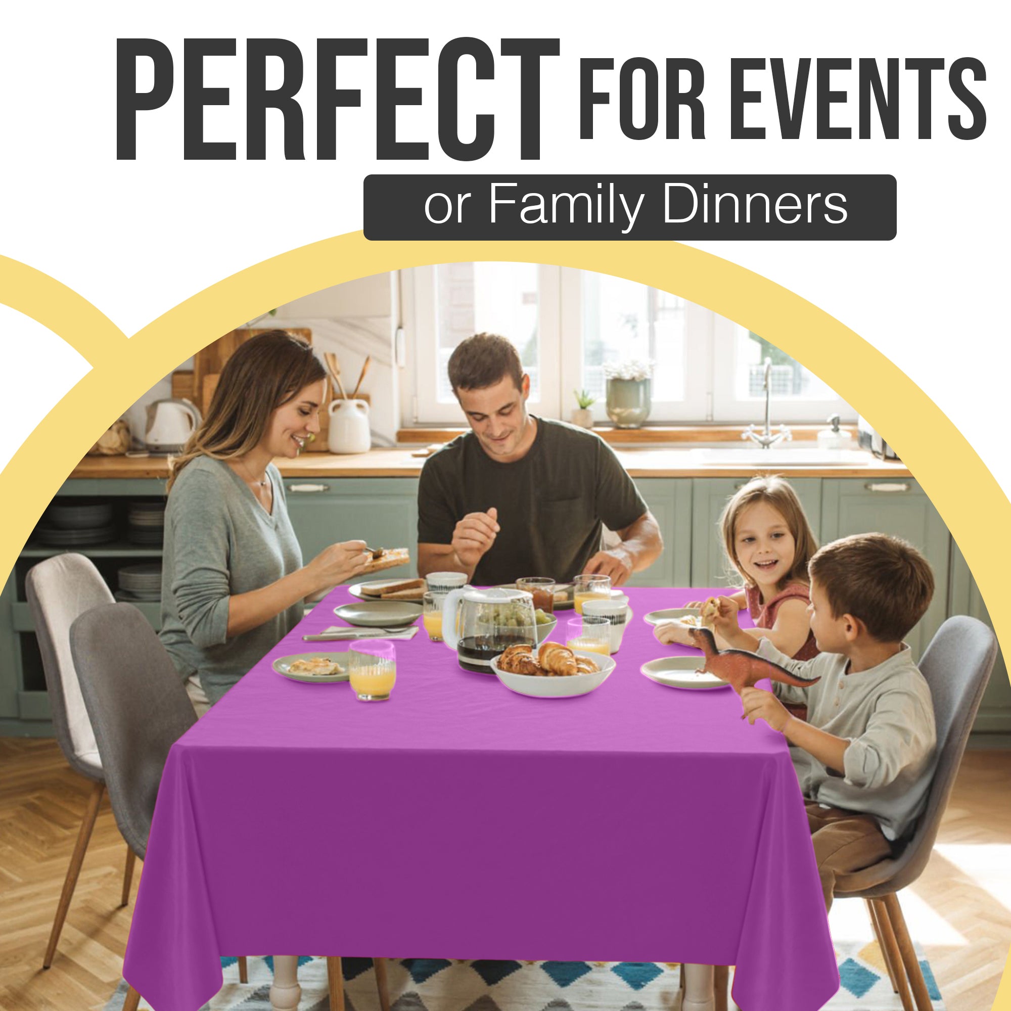 Premium Magenta Plastic Table Cover | 54 in. x 108 in.