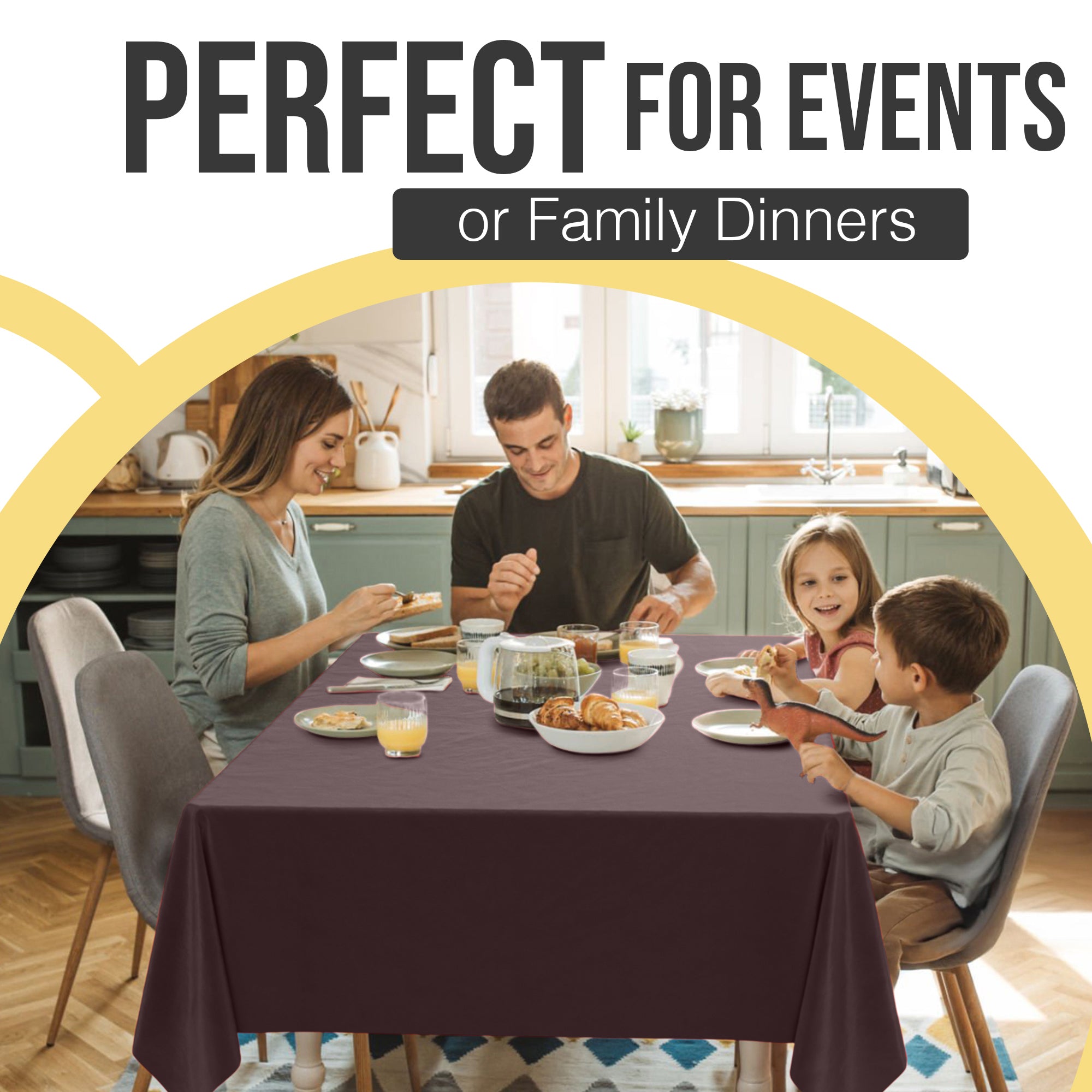 Premium Brown Plastic Table Cover | 54 in. x 108 in.