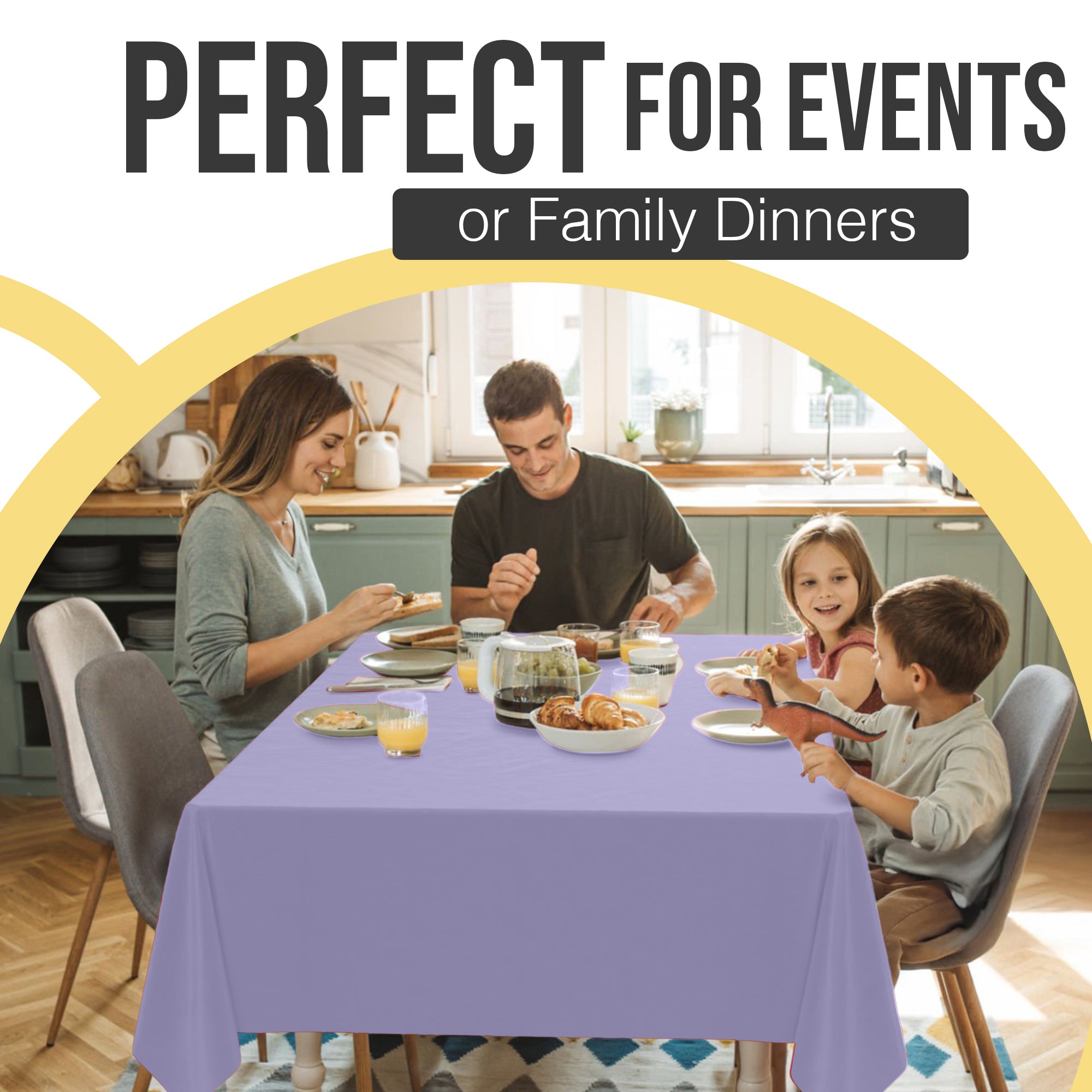 Premium Lavender Plastic Table Cover | Case of 96 | 54 in. x 108 in.