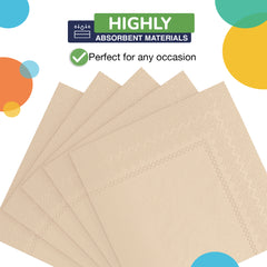 Ivory Beverage Napkins | 4.75 in. x 4.75 in. | Case of 3600