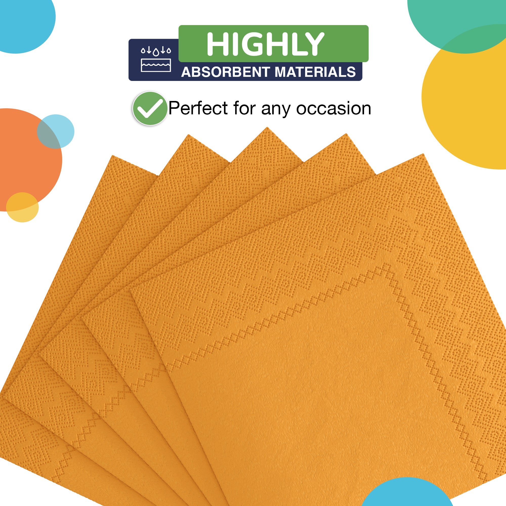 Yellow Luncheon Napkins - 6.75 in. | 100 Count