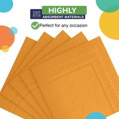 Yellow Beverage Napkins | 4.75 in. x 4.75 in. | 100 Count