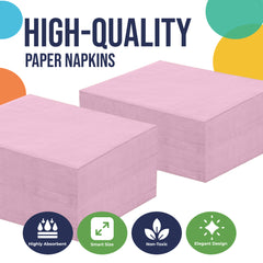 Pink Luncheon Napkins | 6.75 in. X 6.75 in. | 50 Count