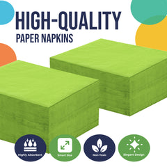Lime Green Luncheon Napkins - 6.75 in. | 100 Count