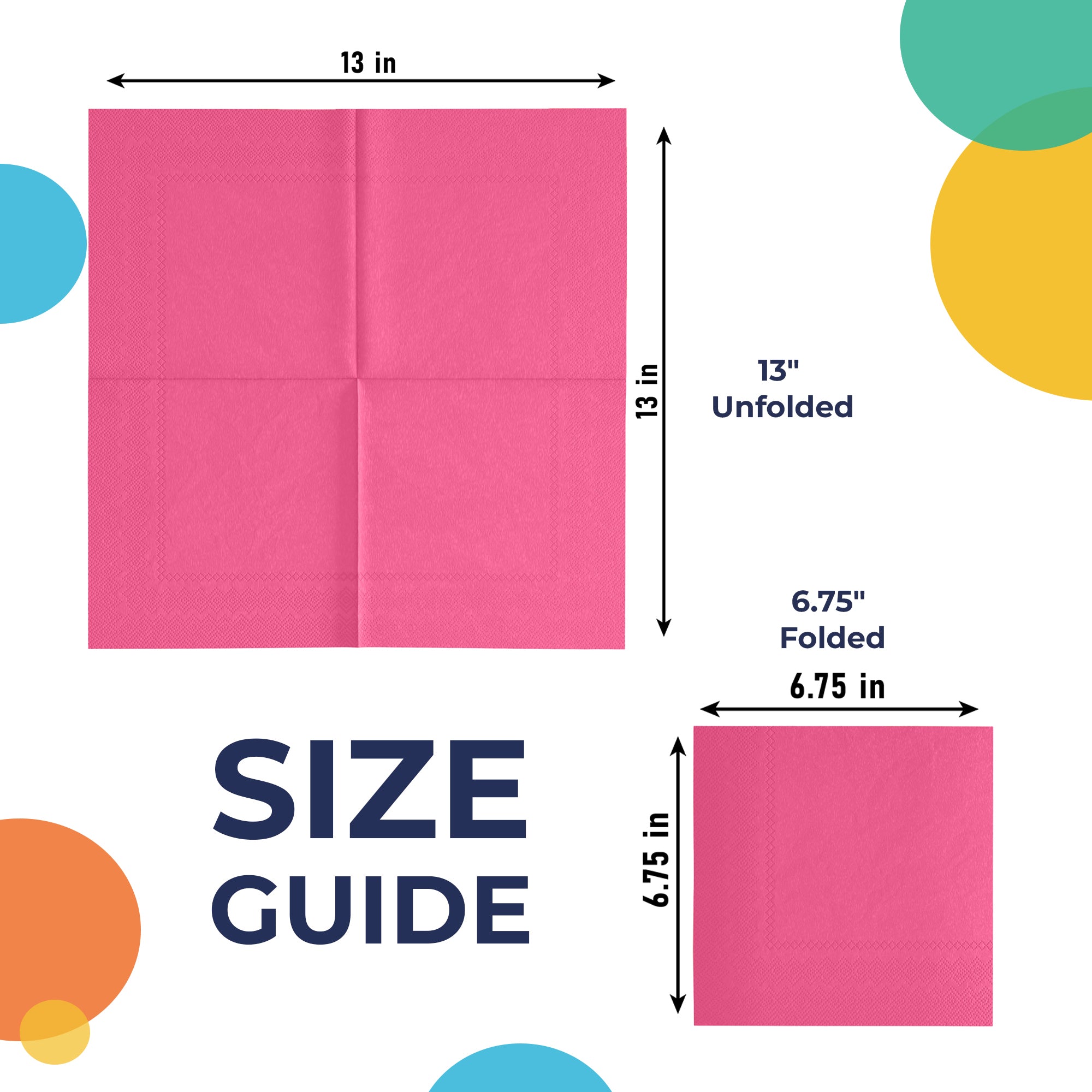 Cerise Luncheon Napkins - 6.75 in. | 100 Count