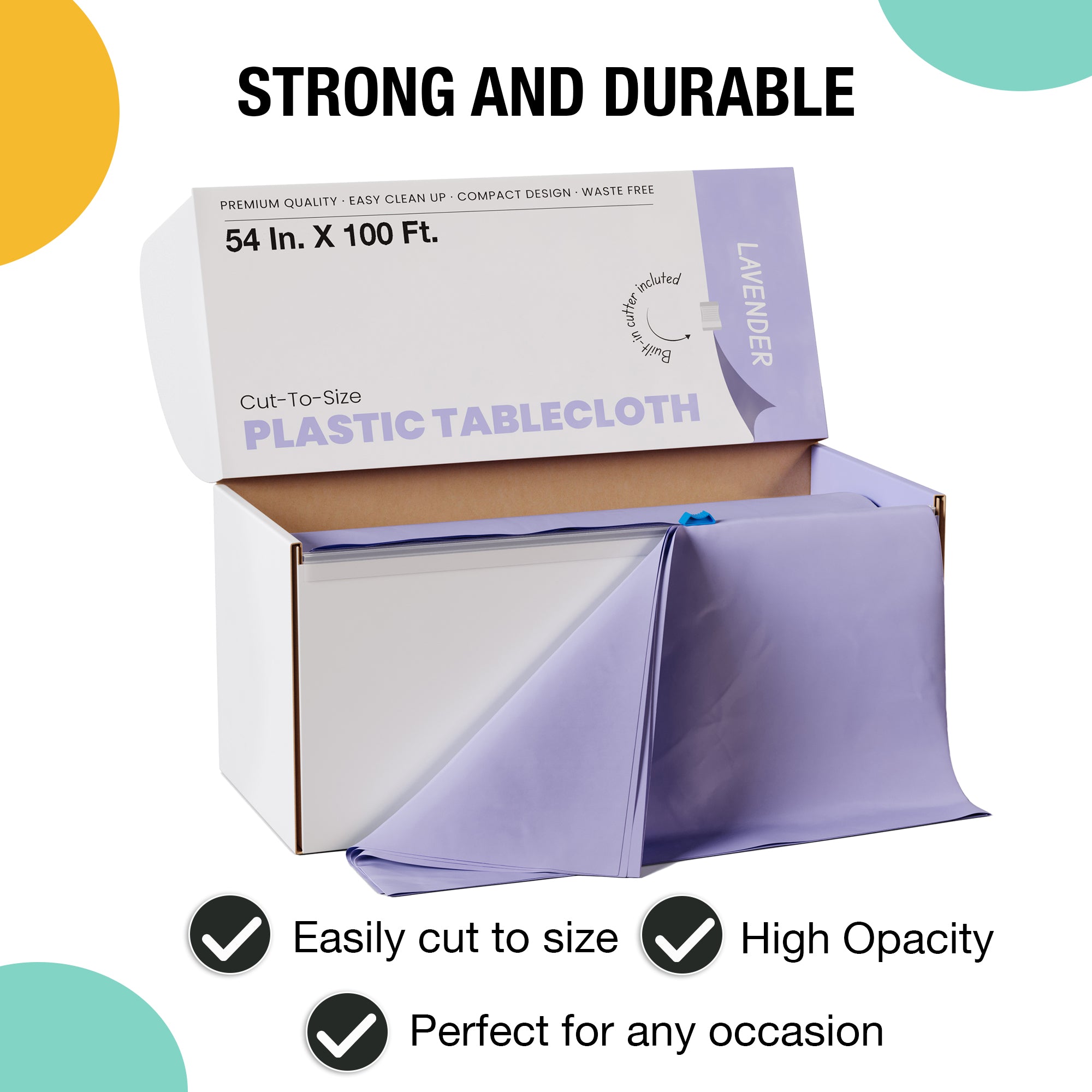 54 in. x 100 Ft. Cut To Size Table Roll | Lavender