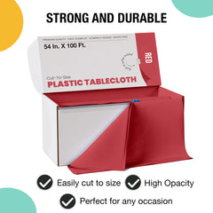 54 in. x 100 Ft. Cut To Size Table Roll | Red