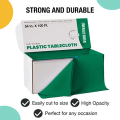 54 in. x 100 Ft. Cut To Size Table Roll | Emerald Green