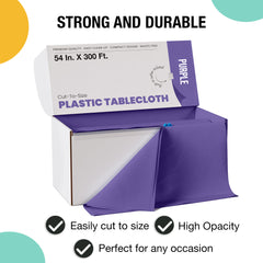 54 in. x 300 Ft. Cut To Size Table Roll  | Purple | Case of 4