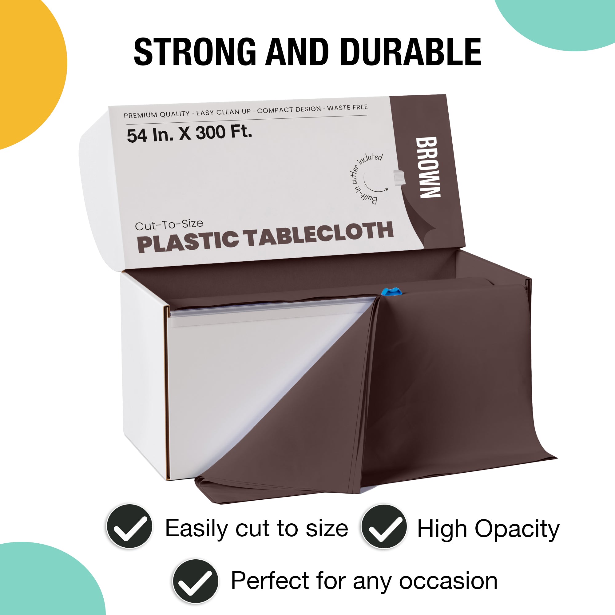 54 in. x 300 Ft. Cut To Size Table Roll | Brown