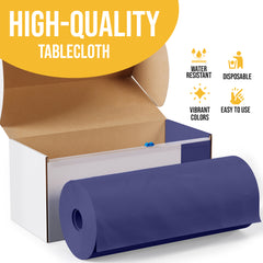 54 in. x 300 Ft. Cut To Size Table Roll  | Navy | Case of 4