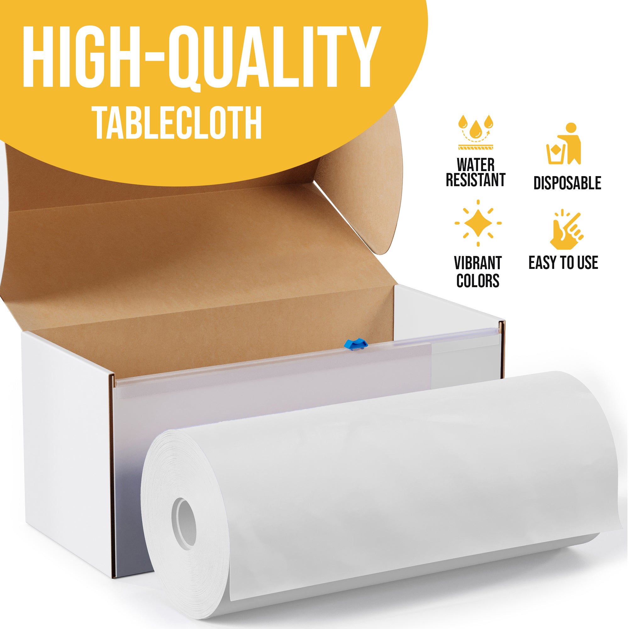 54 in. x 300 Ft. Cut To Size Table Cover | White