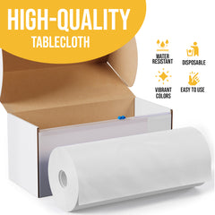 54 in. x 300 Ft. Cut To Size Table Cover | White